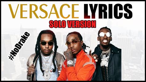 versace lyrics migos|versace migos.